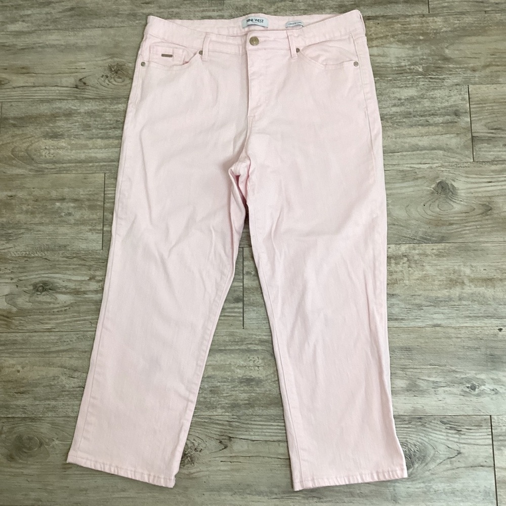 Ninewest Women’s Pink Denim Cropped Pants 👖 - Christie Capris